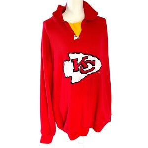 VTG 90s Kansas City CHIEFS Pullover sweatshirt waffle STARTER NFL men xl top